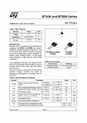 DataSheet BTA06-800SW pdf